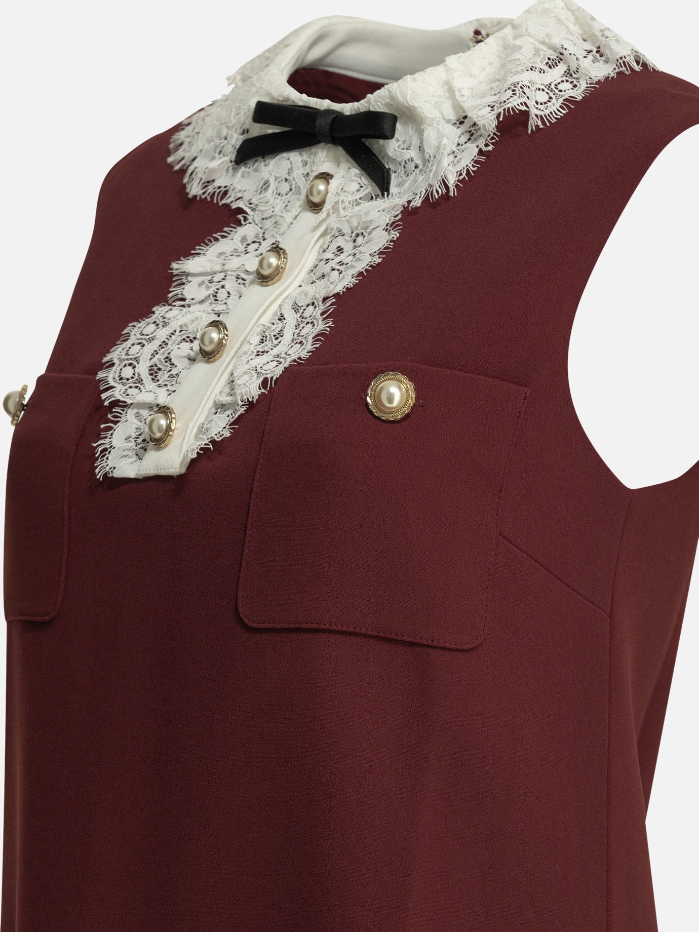 Mini dresses Solid colour Bordeaux - Self-portrait Women | PDP | VIETTI Online Store | Zoom-Modal_6