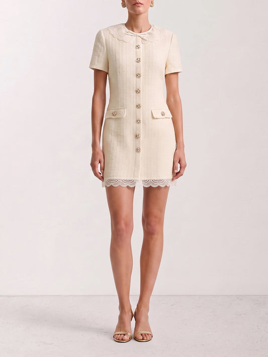 Mini dresses Embroidered White - Self-portrait Women | PLP | VIETTI Online Store | 2