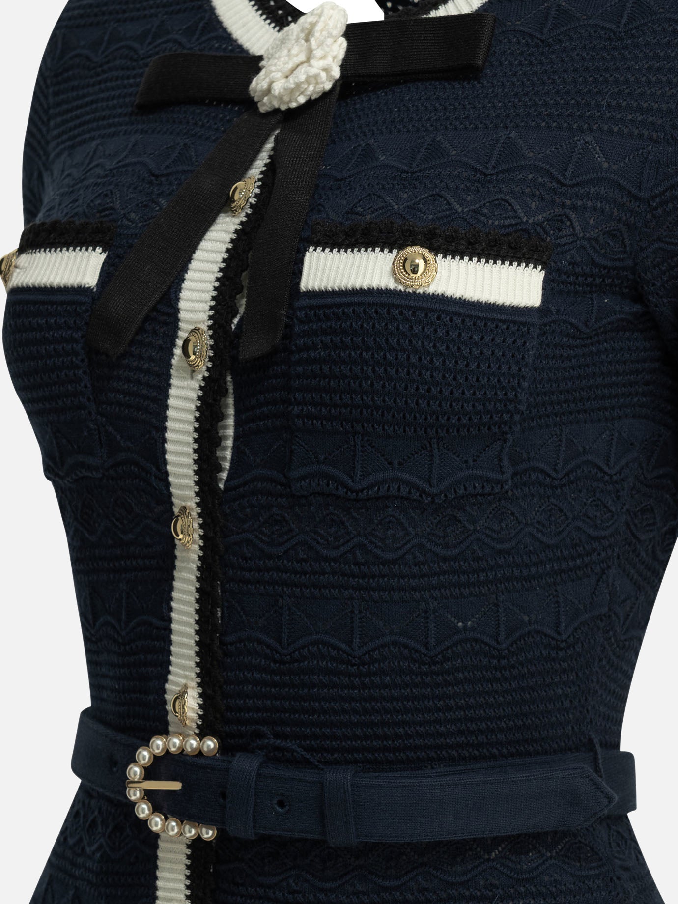 Midi dresses Solid colour Blue - Self-portrait Women | PDP | VIETTI Online Store | Zoom-Modal_6