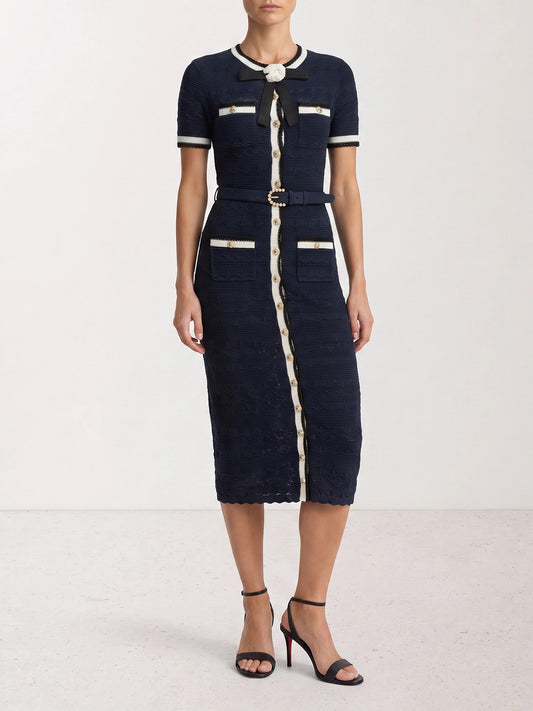 Midi dresses Solid colour Blue - Self-portrait Women | PDP | VIETTI Online Store | 2