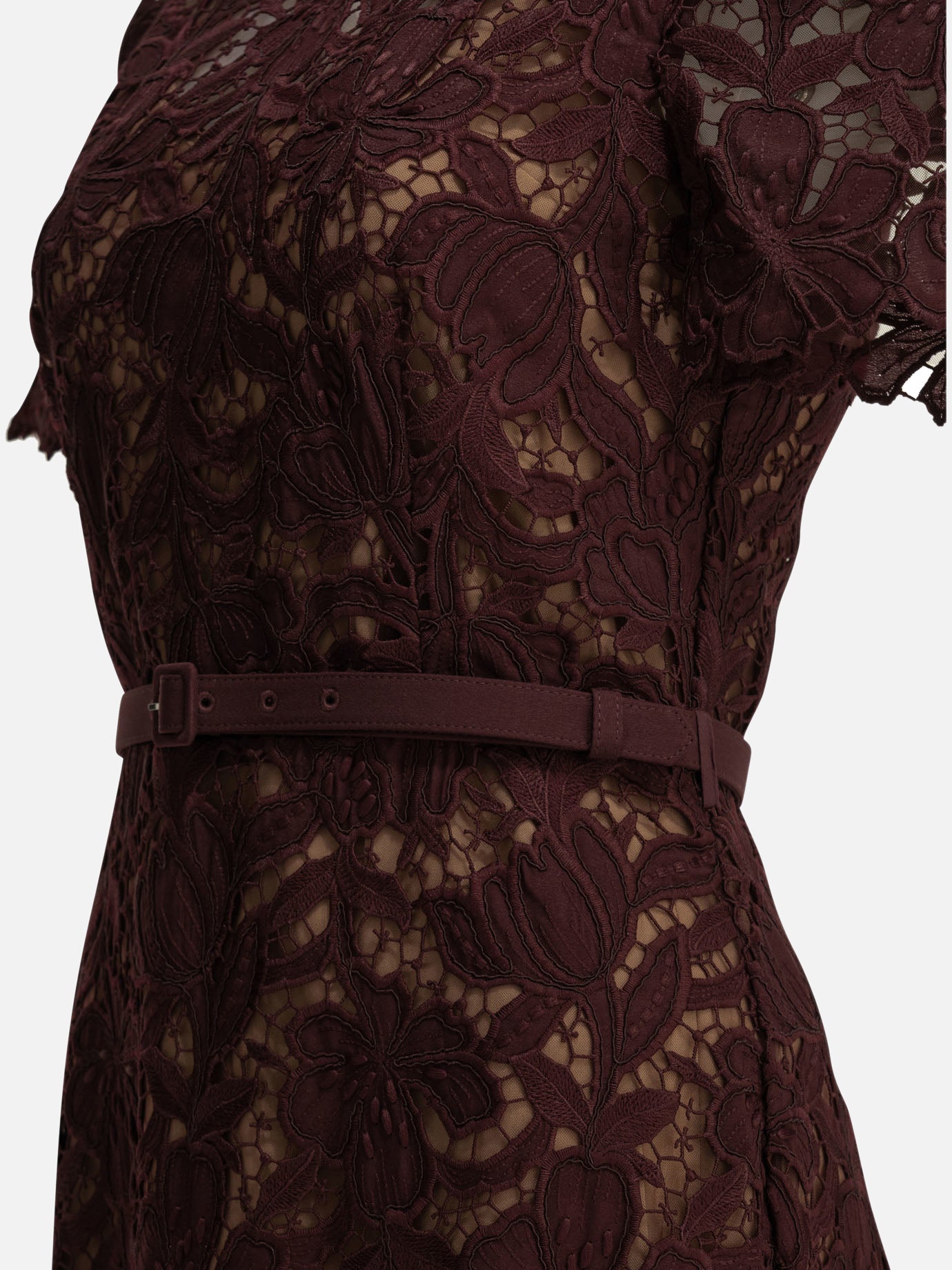 Midi dresses Embroidered Bordeaux - Self-portrait Women | PDP | VIETTI Online Store | Zoom-Modal_6