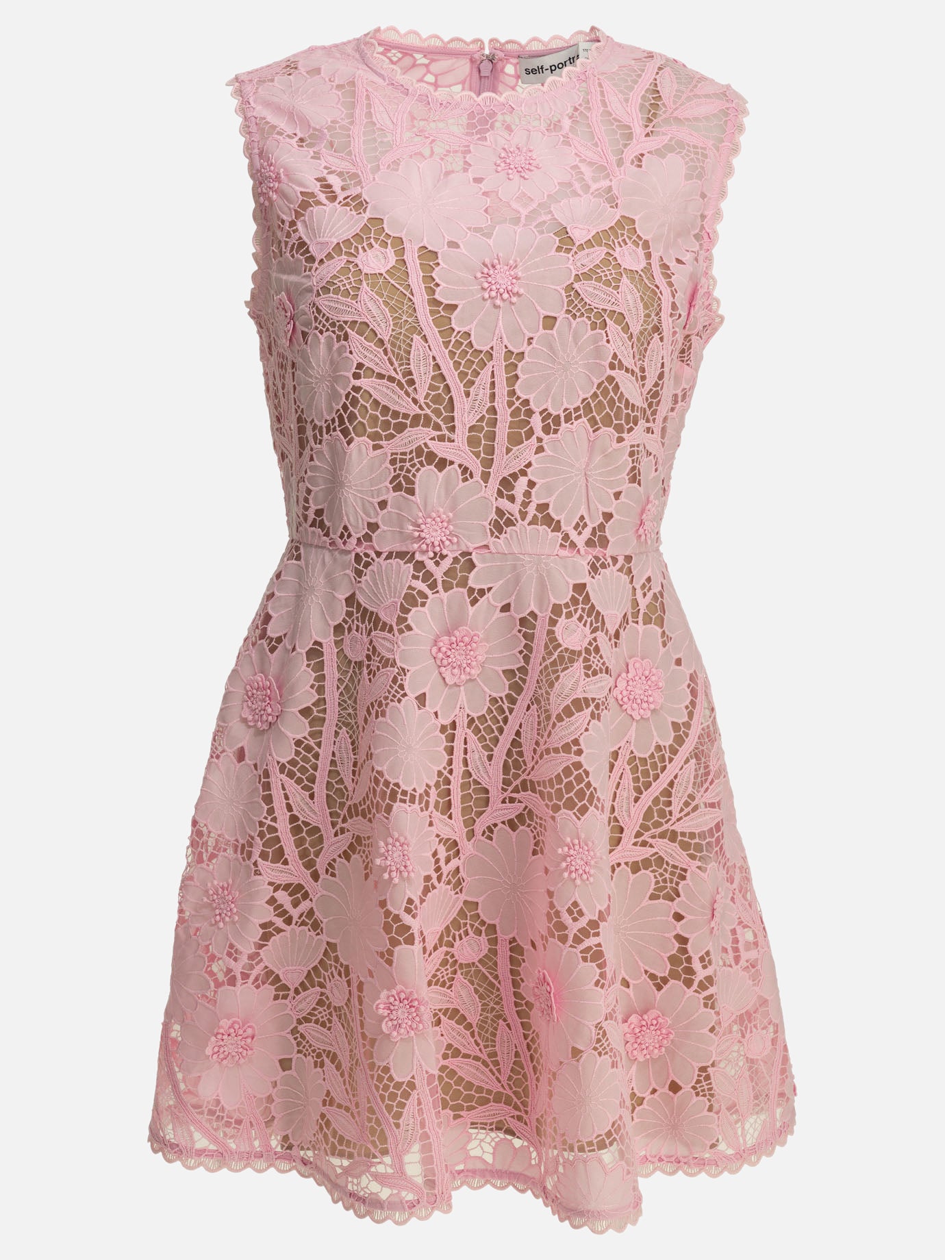 Self-portrait Short lace dress Pink - Women
