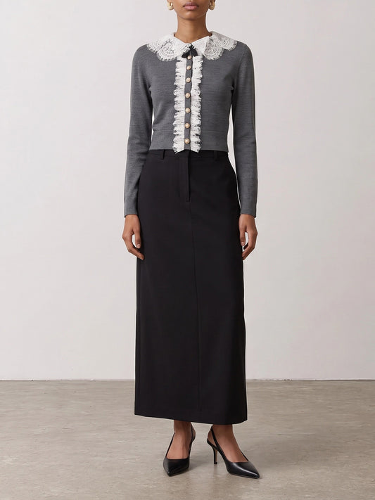 Polo sweater Embellished Grey - Self-portrait Women | PLP | VIETTI Online Store | 2