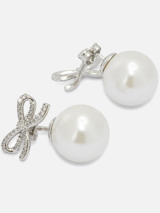 Earrings 100% brass Silver - Self-portrait Women | PDP | VIETTI Online Store | 2