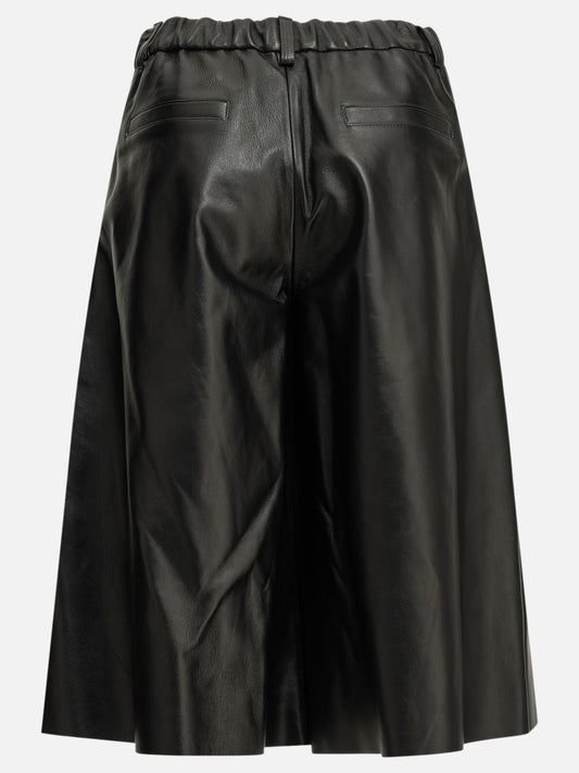 Semper Formal leather shorts Black