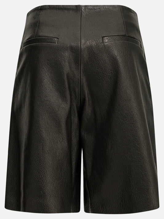 Semper Formal leather shorts Black