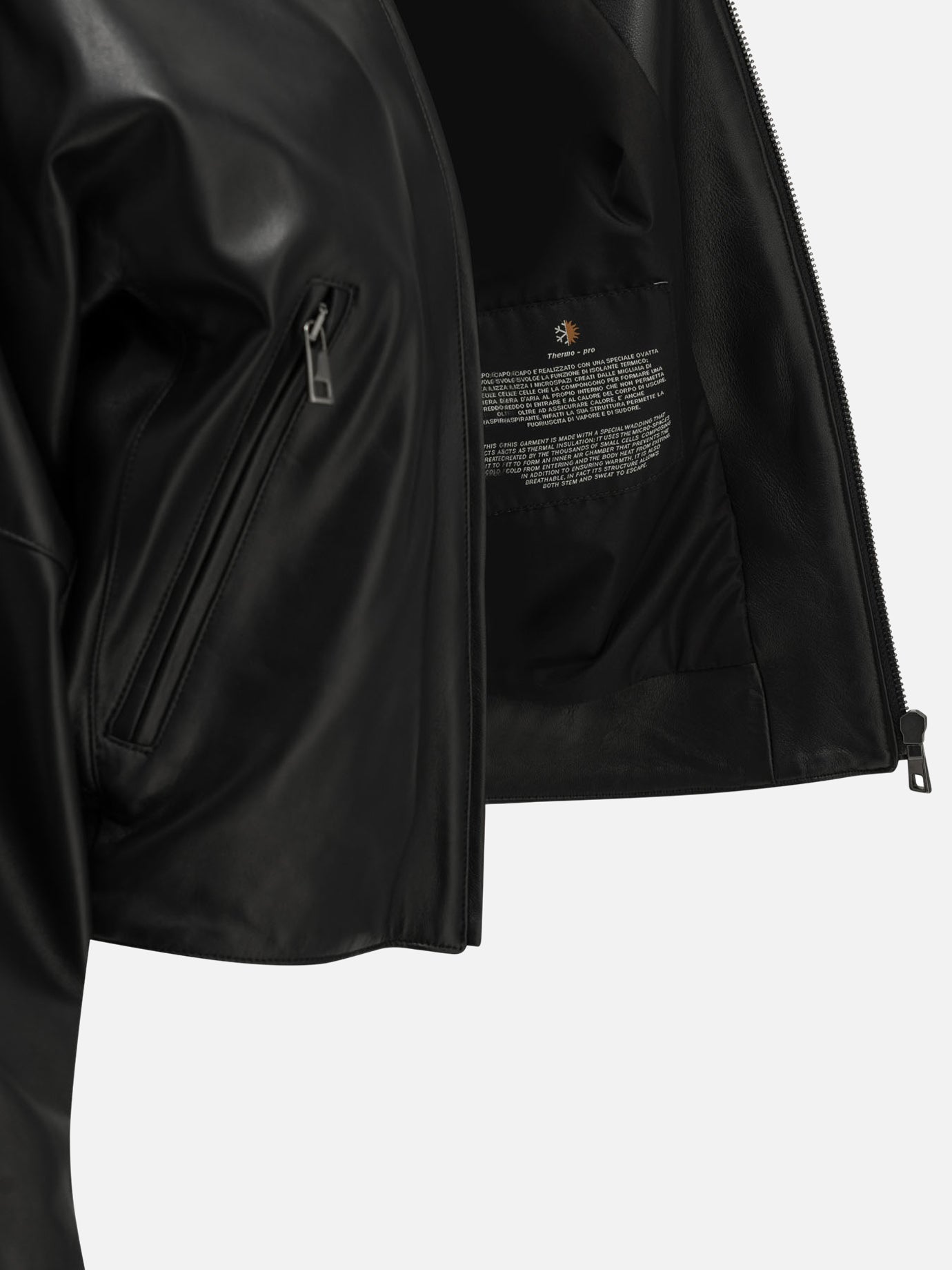 Leather jackets 100% cow nappa leather Black - Semper Women | PDP | VIETTI Online Store | Zoom-Modal_4