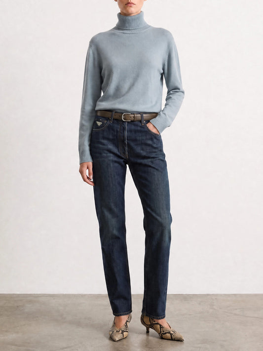 Crewneck sweaters Solid colour Light blue - Semper Women | PLP | VIETTI Online Store | 2