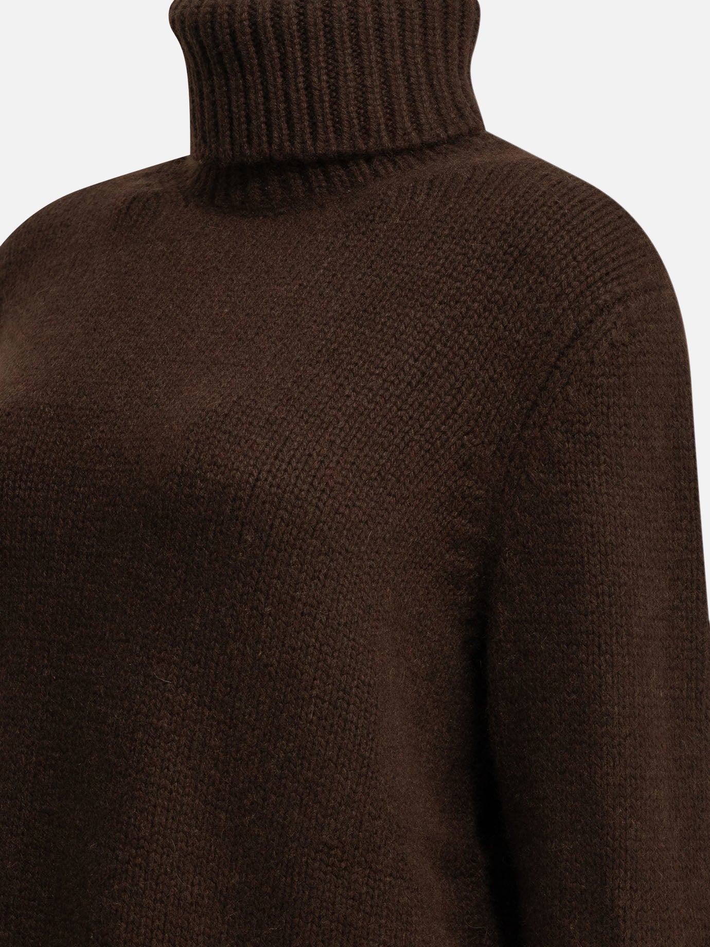 Turtleneck sweaters Solid colour Brown - Semper Women | PDP | VIETTI Online Store | Zoom-Modal_4