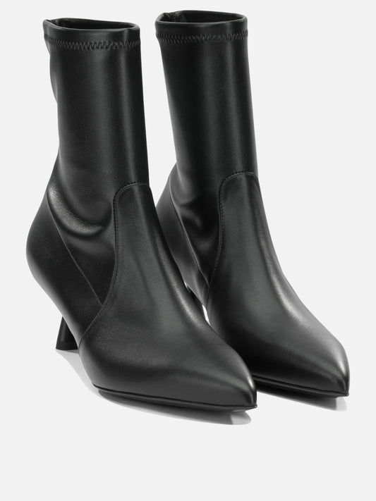 Pull-on boots 50% leather 50% eco-leather - 50% leather 50% rubber Black - Sergio Levantesi Women | PLP | VIETTI Online Store | 2