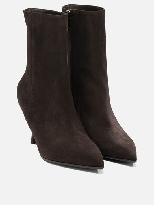 Zipped boots 100% leather - 50% leather 50% rubber Brown - Sergio Levantesi Women | PDP | VIETTI Online Store | 2