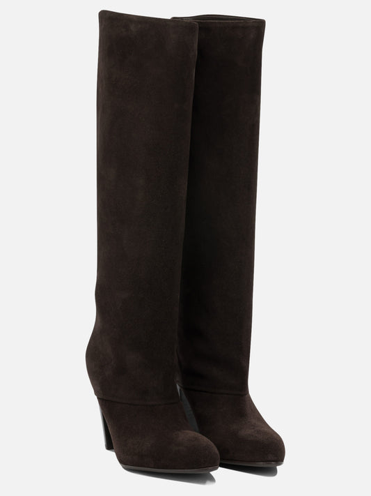 Knee-high 100% leather - 50% leather 50% rubber Brown - Sergio Levantesi Women | PDP | VIETTI Online Store | 2