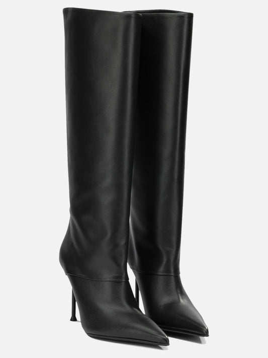 Knee-high 100% leather - 50% leather 50% rubber Black - Sergio Levantesi Women | PDP | VIETTI Online Store | 2