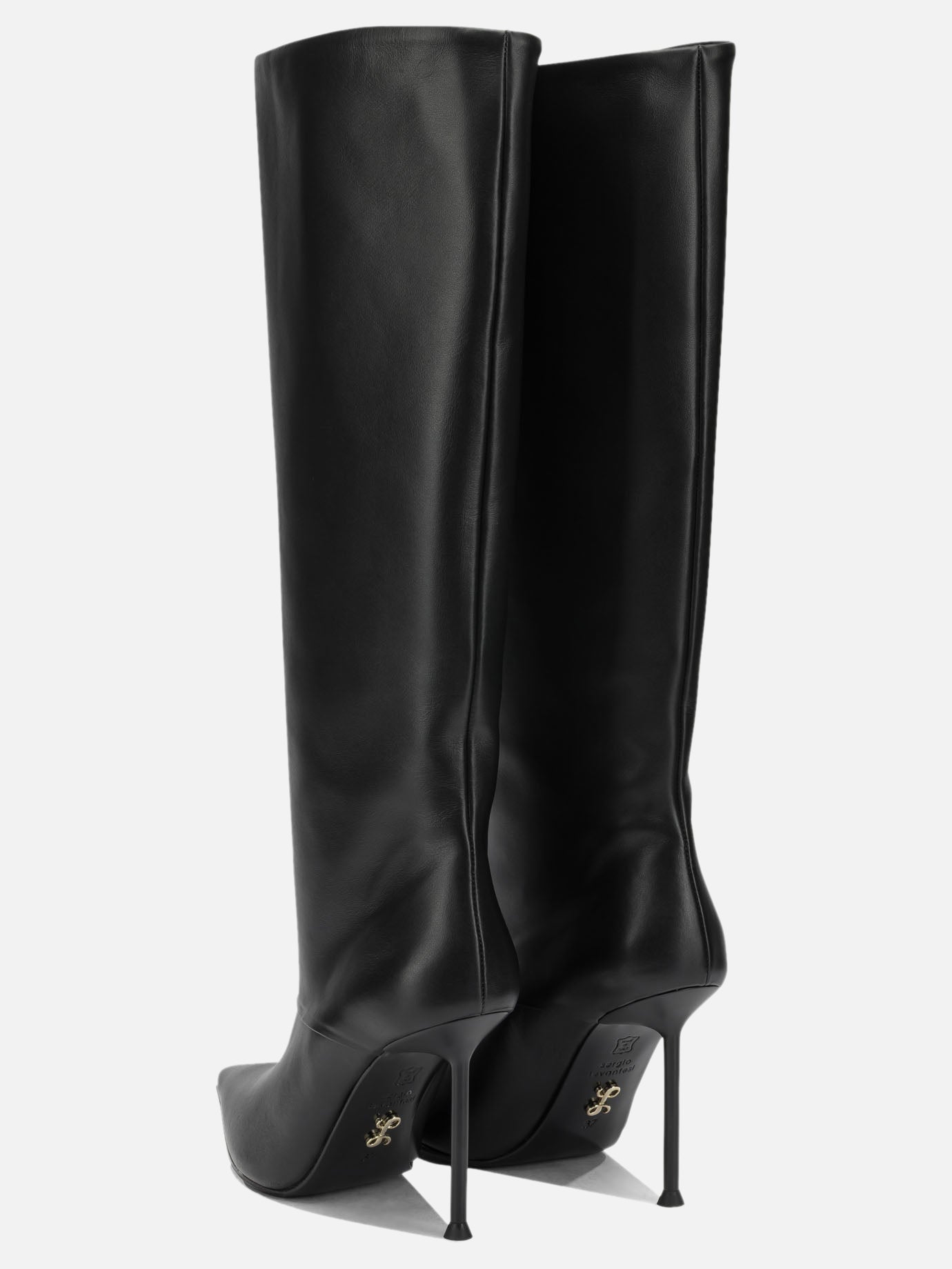 Knee-high 100% leather - 50% leather 50% rubber Black - Sergio Levantesi Women | PDP | VIETTI Online Store | Zoom-Modal_4