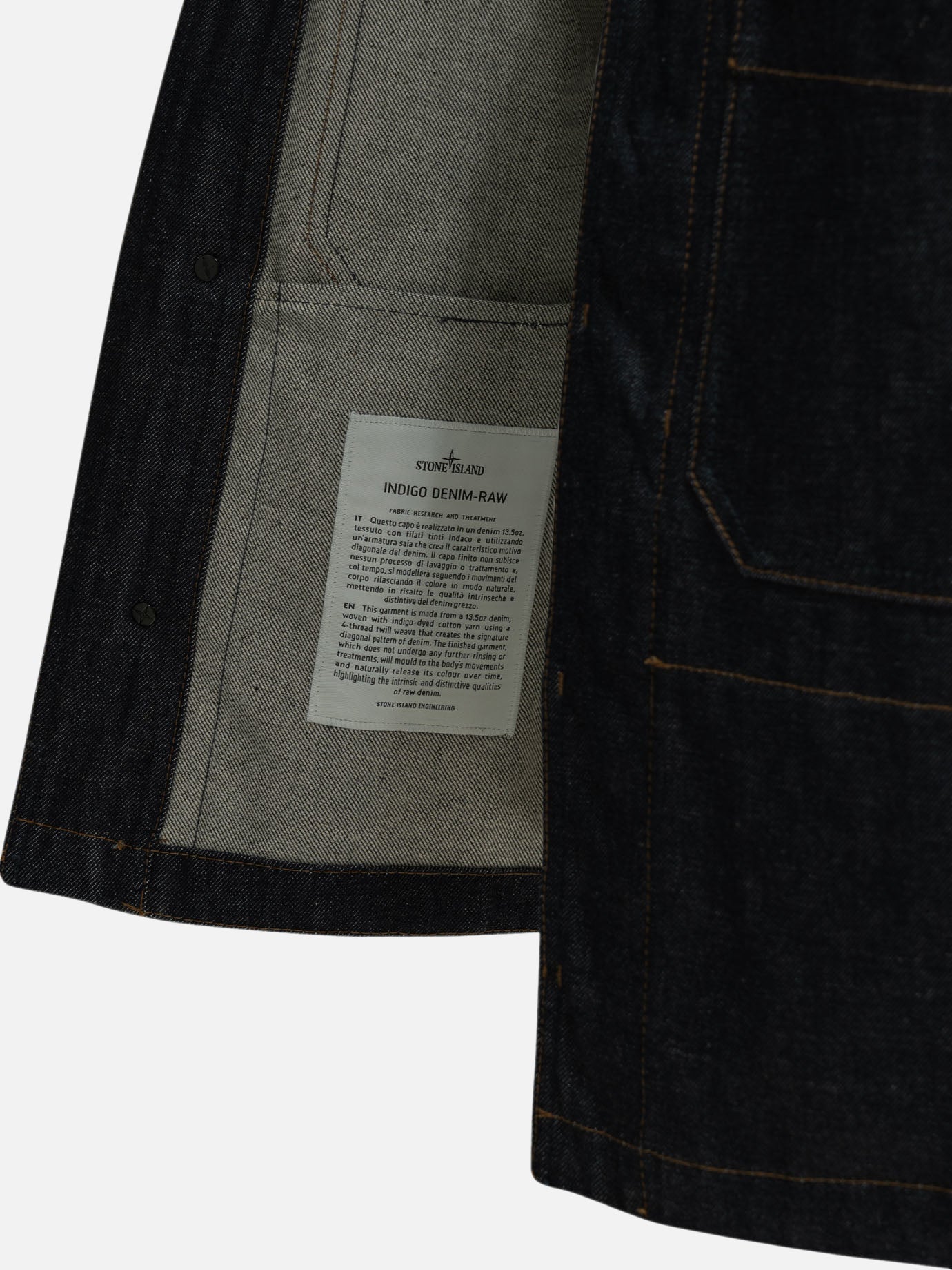 Stone Island "Light Bull" Denim Jacket Blue