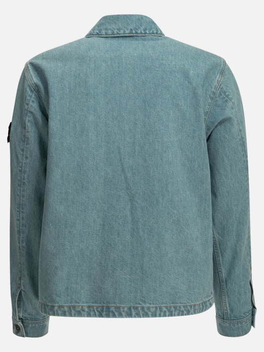Stone Island "Light Bull" Denim Jacket Light blue