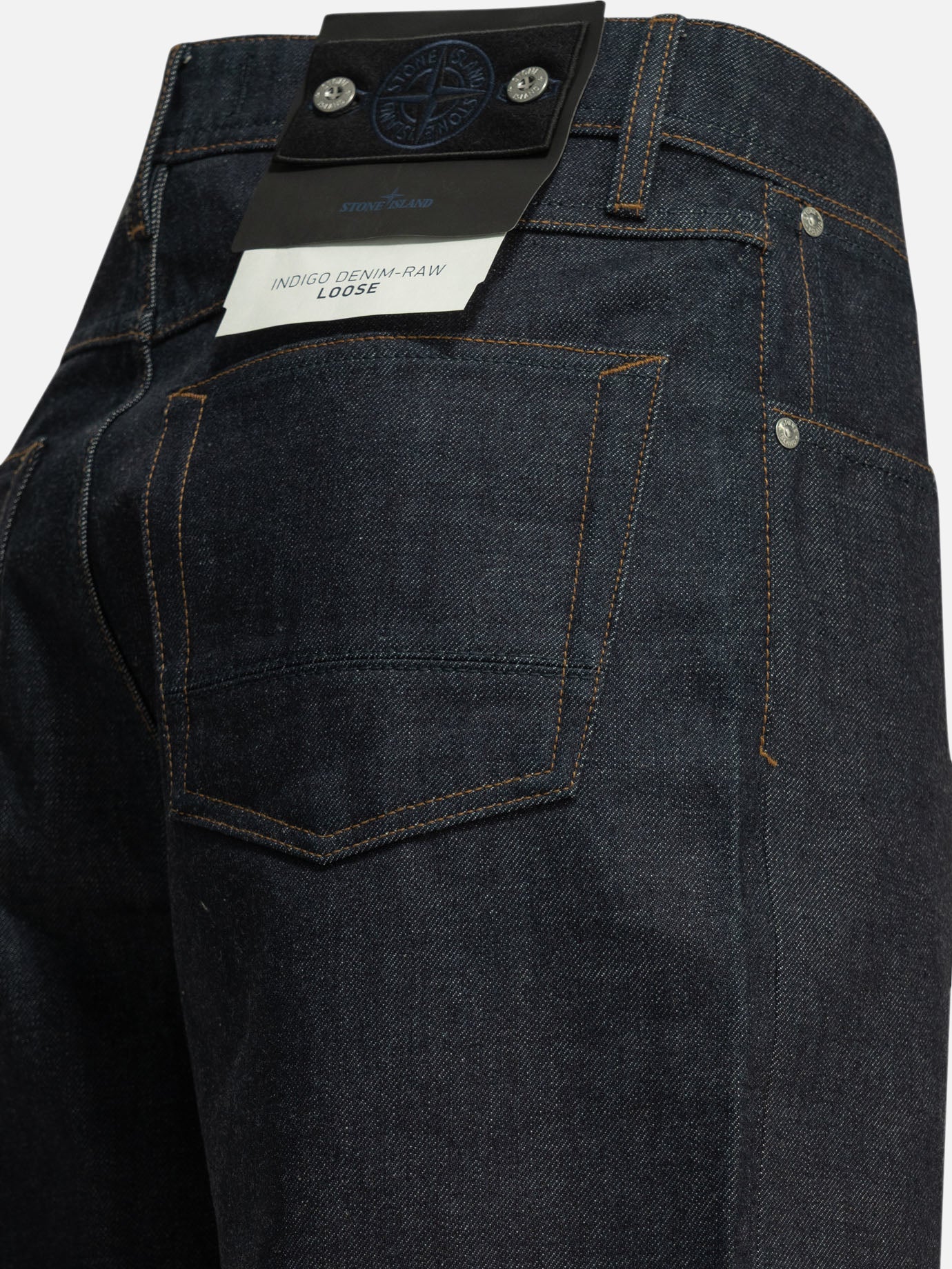 Straight-leg jeans Solid colour Blue - Stone Island Men | PDP | VIETTI Online Store | Zoom-Modal_6