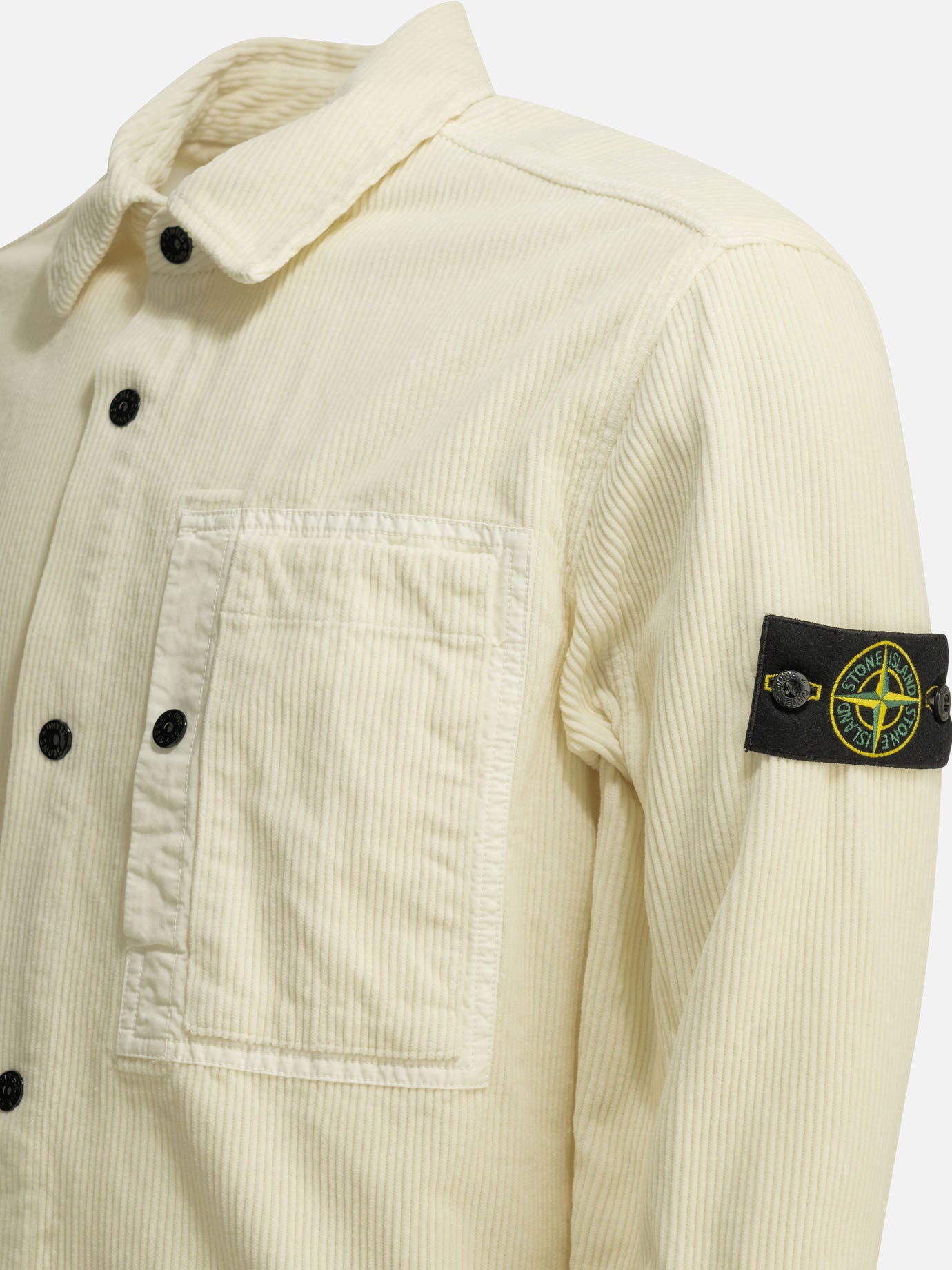 Overshirt jackets Logo White - Stone Island Men | PDP | VIETTI Online Store | Zoom-Modal_4