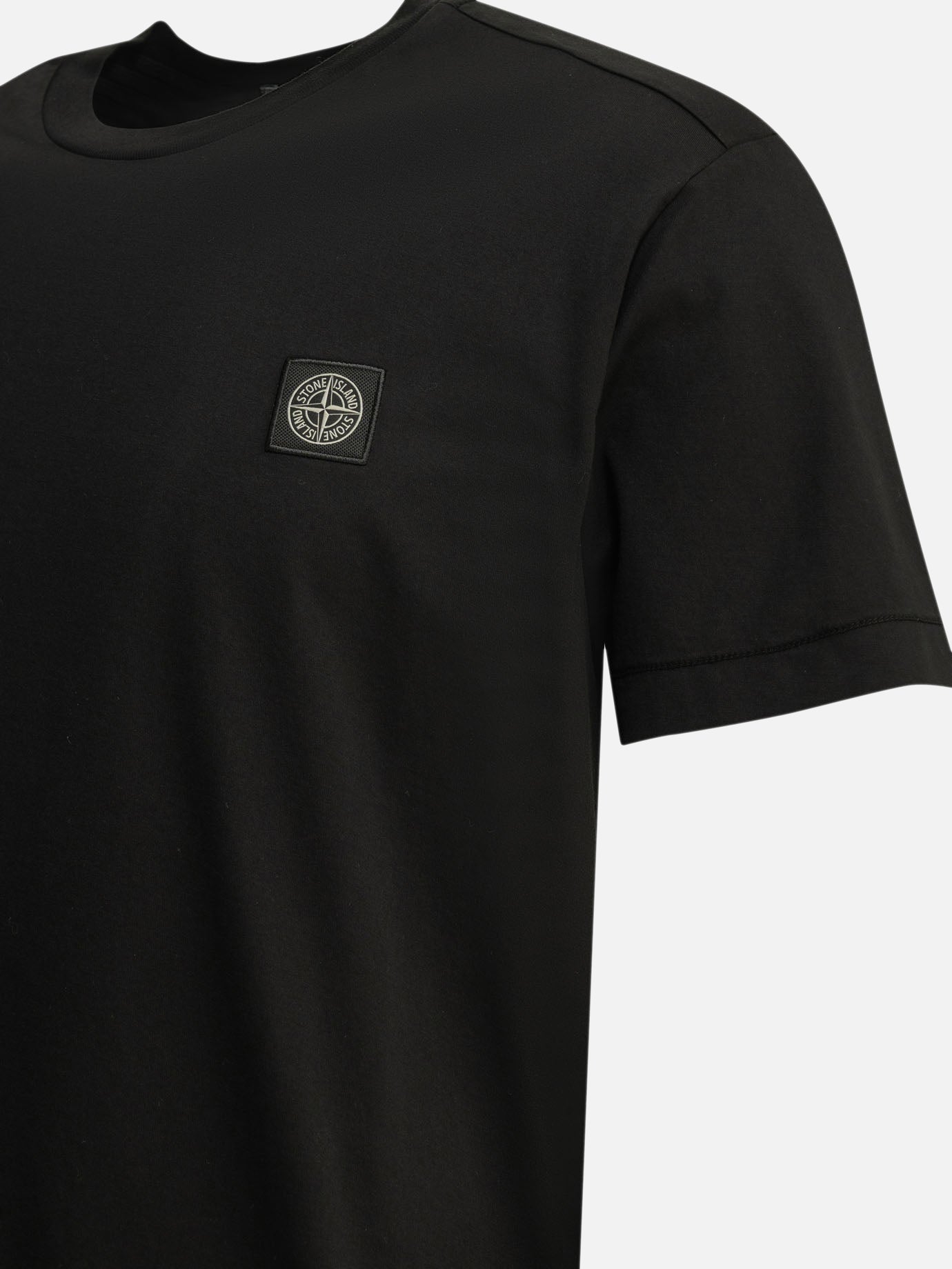 Crewneck t-shirts Logo Black - Stone Island Men | PDP | VIETTI Online Store | Zoom-Modal_4