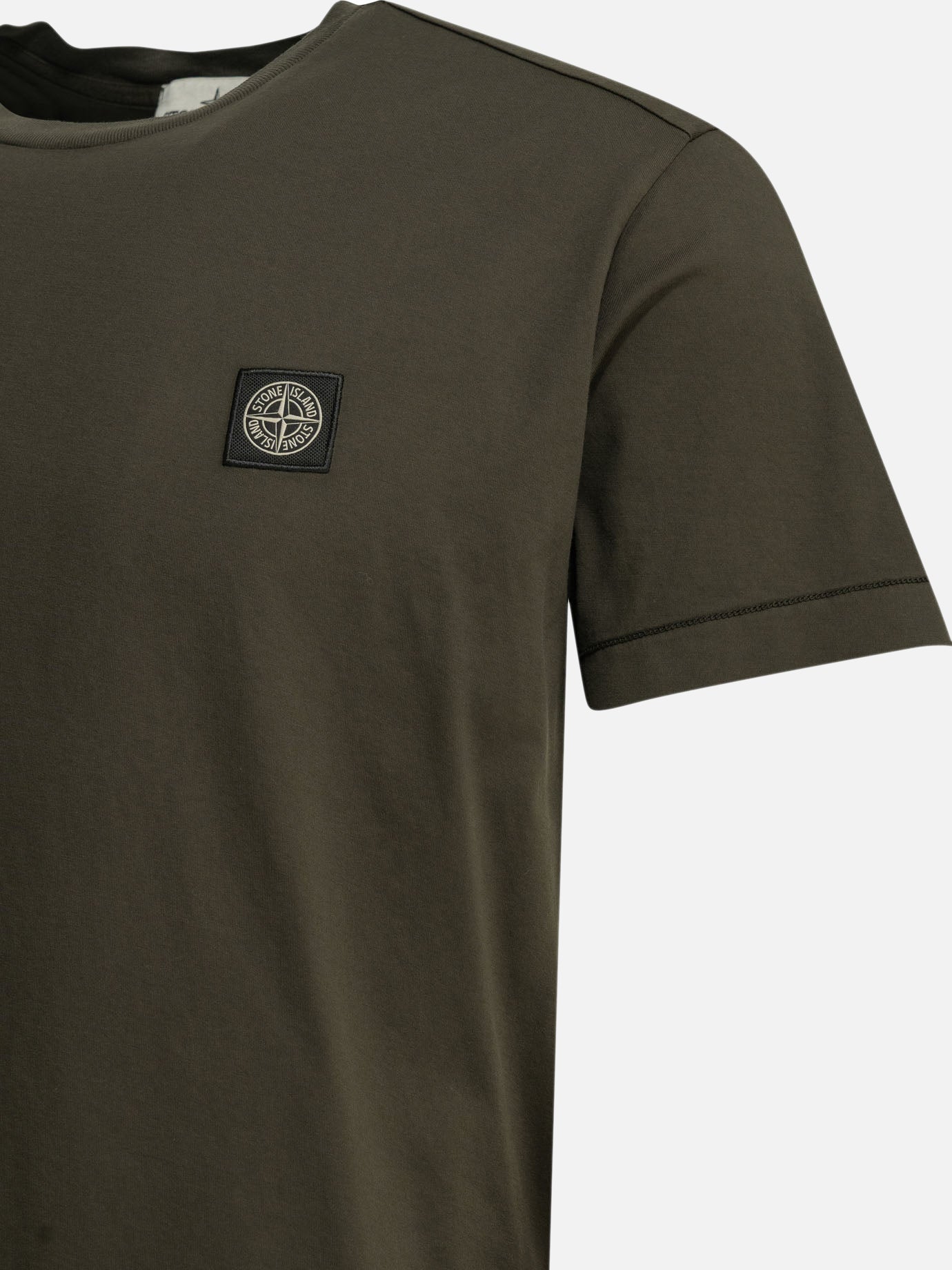 Crewneck t-shirts Logo Grey - Stone Island Men | PDP | VIETTI Online Store | Zoom-Modal_4