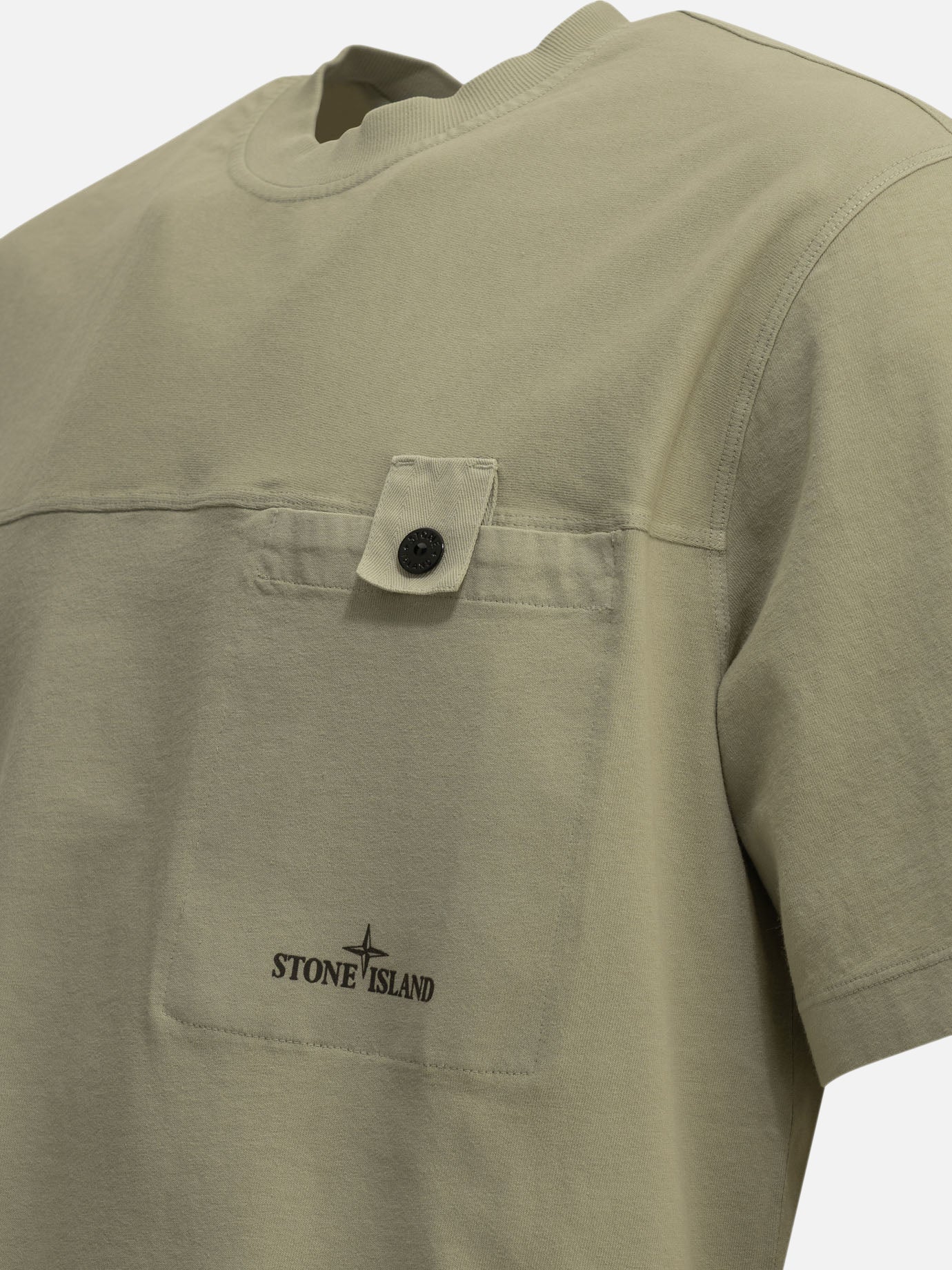 Crewneck t-shirts Logo Green - Stone Island Men | PDP | VIETTI Online Store | Zoom-Modal_4