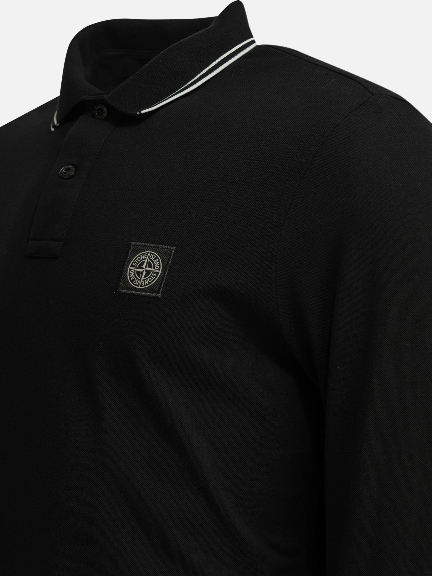 Polo shirts with buttons Logo Black - Stone Island Men | PDP | VIETTI Online Store | Zoom-Modal_4