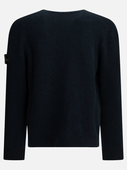 Stone Island Alpaca-blend cardigan with logo Blue
