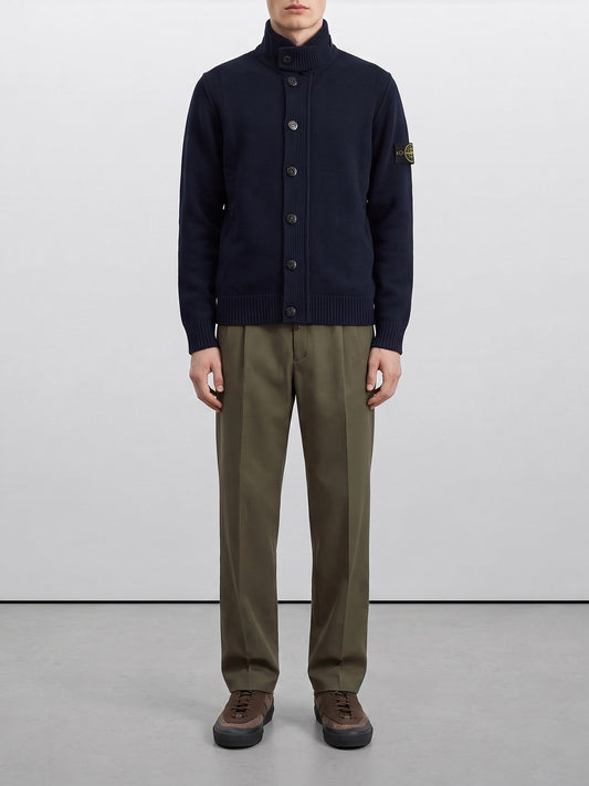 Cardigan Logo Blu - Stone Island Uomo | PLP | VIETTI Online Store | 2