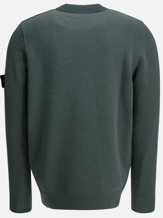 Stone Island Crew-neck sweater with logo Green