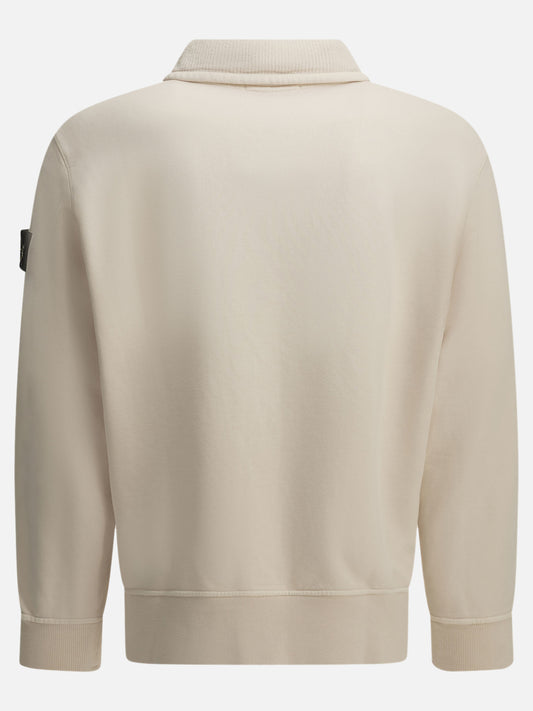Stone Island Half-Zip Sweatshirt with Logo Beige