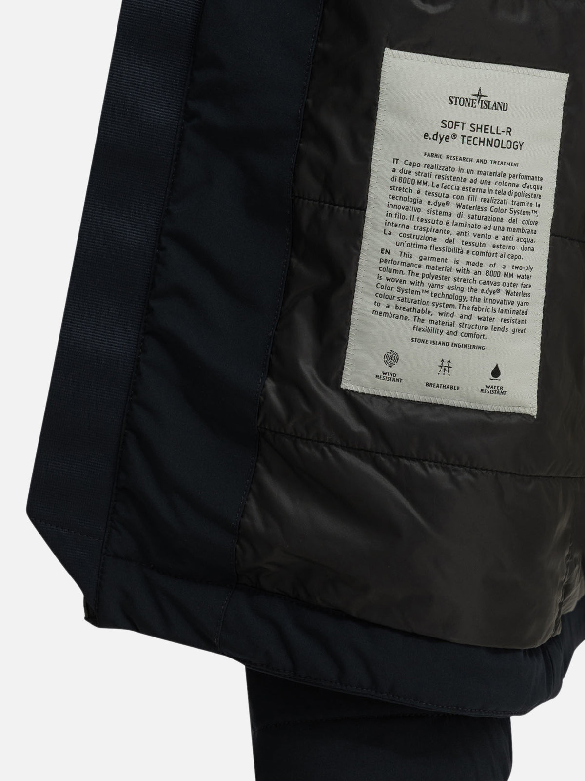 Stone Island "Soft Shell" Padded Jacket Blue