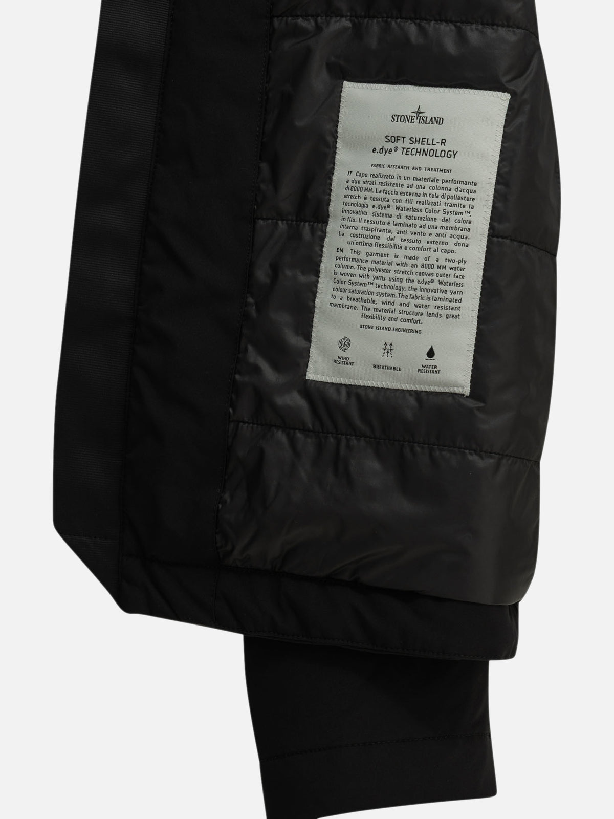 Stone Island "Soft Shell" Padded Jacket Black
