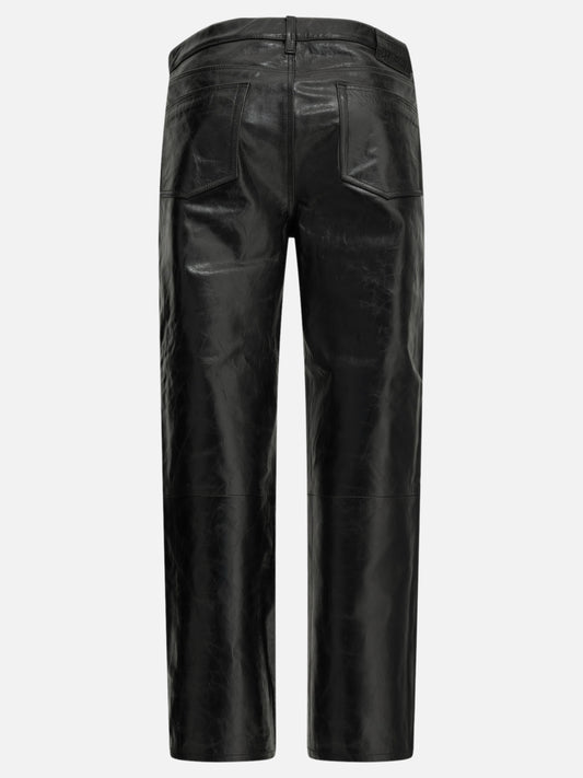 Stüssy Casual leather pants Black
