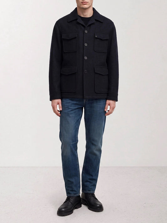 Overshirt jackets Solid colour Blue - Tagliatore Men | PLP | VIETTI Online Store | 2