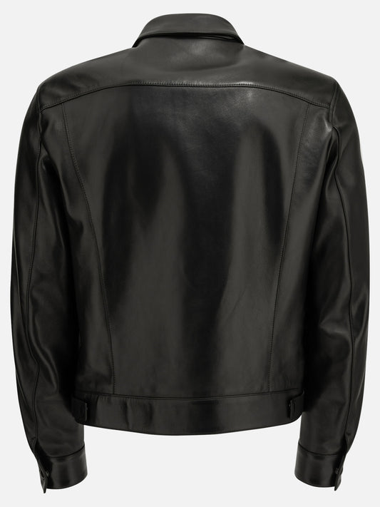 Leather jackets Solid colour Black - Tom Ford Men | PDP | VIETTI Online Store | 2