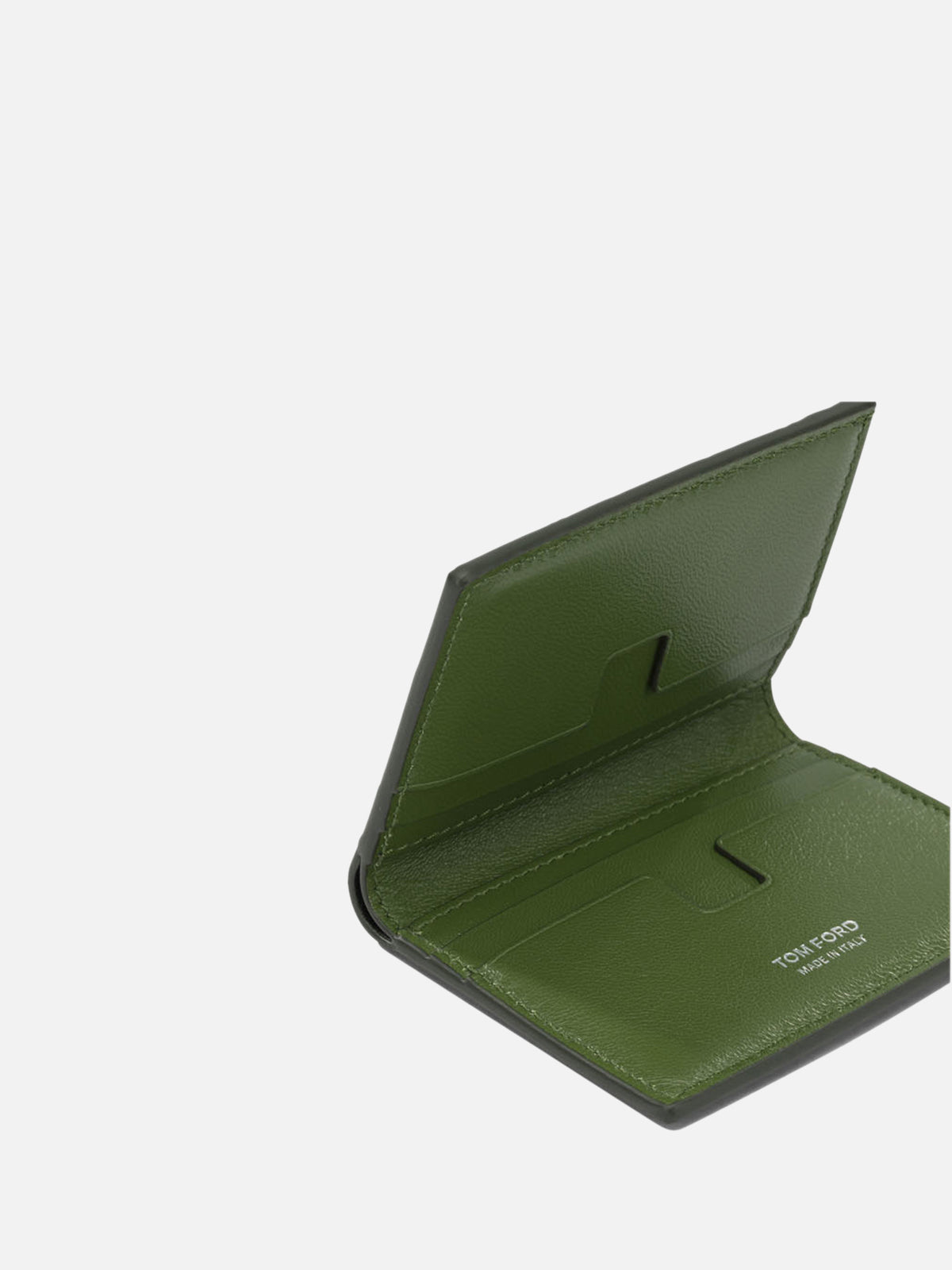 Tom Ford Foldable crocodile-print cardholder Green