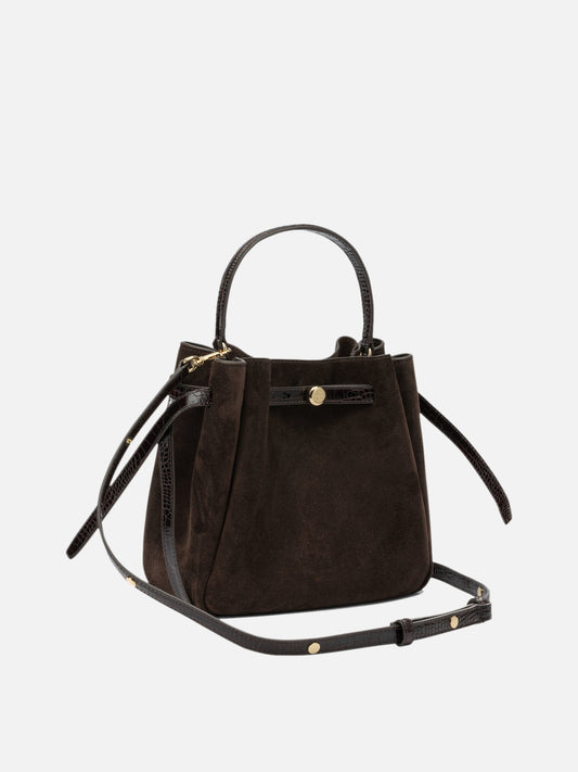 Tory Burch "Romy Suede" Small Handbag Brown