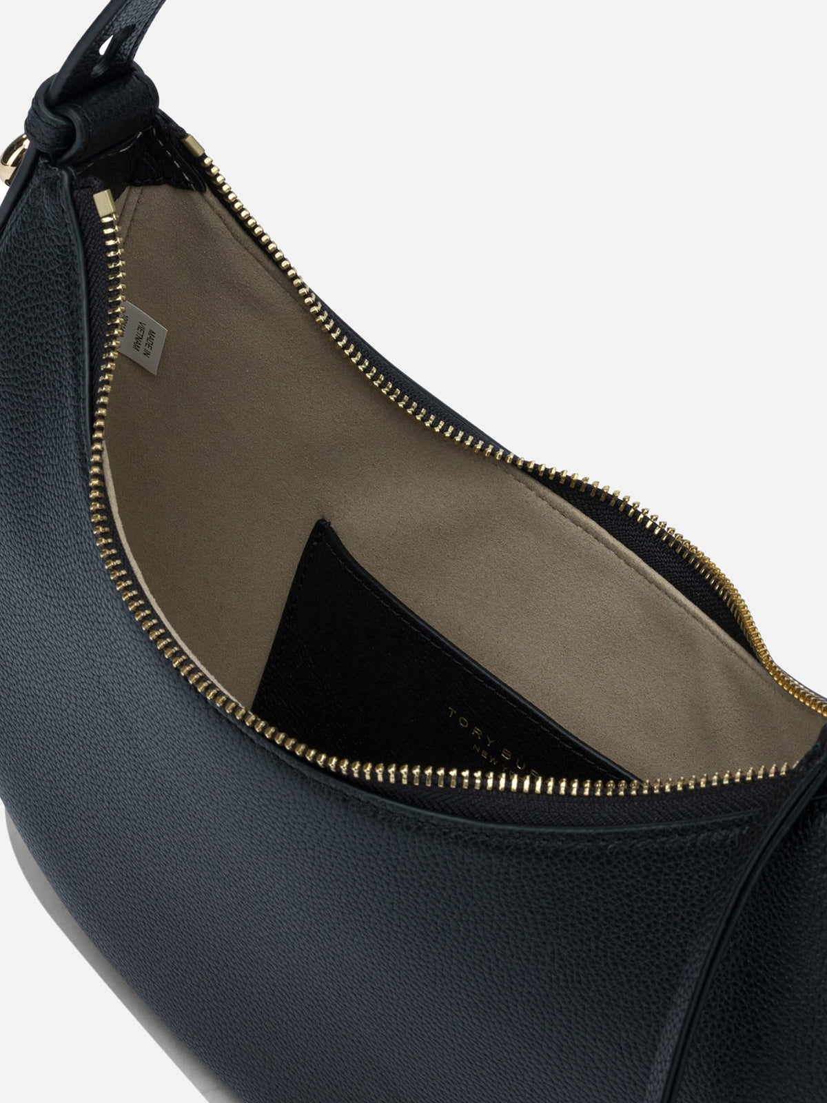 Tory Burch "Romy Half Moon" Small Shoulder Bag Black