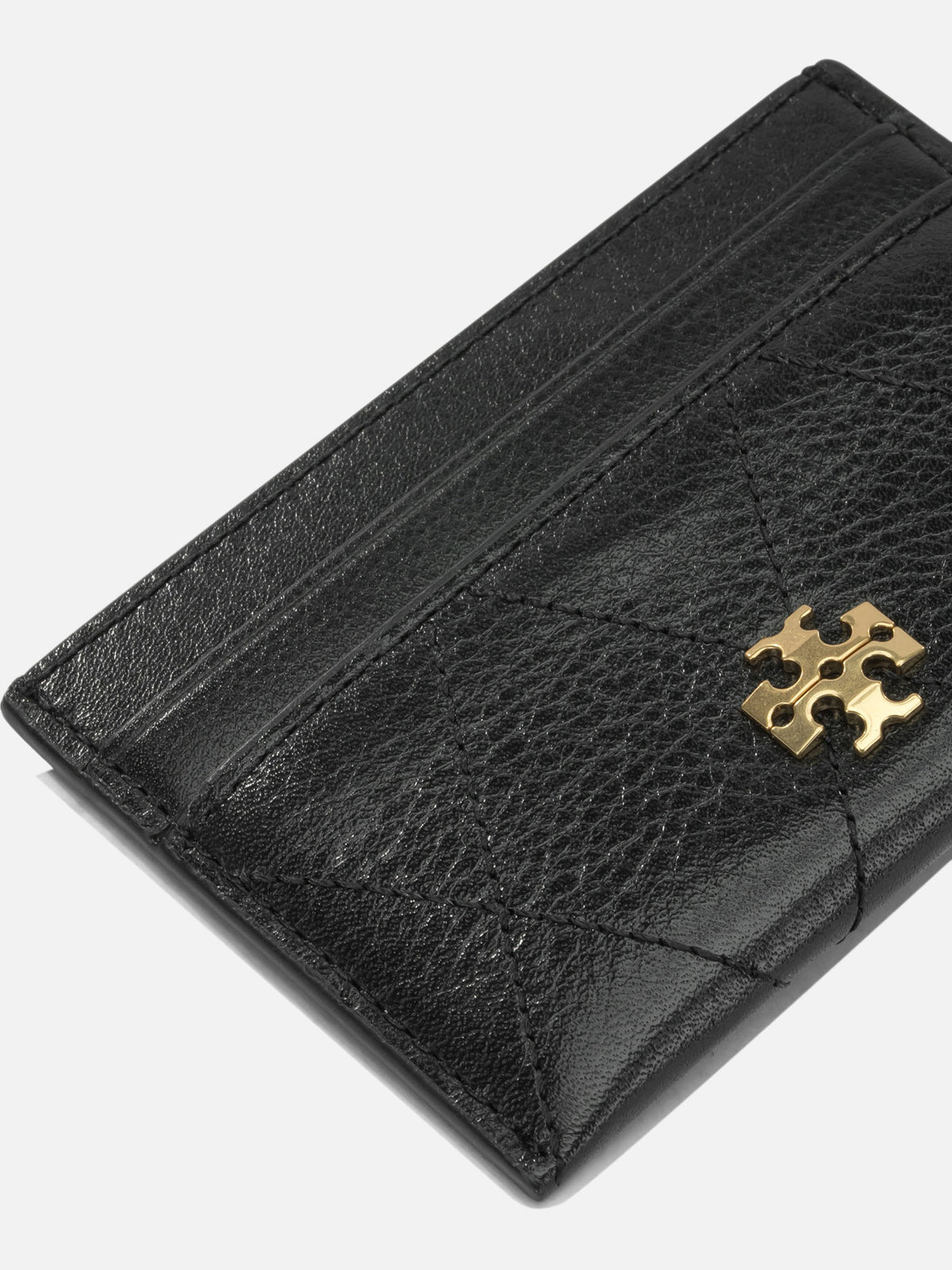 Tory Burch "Charlie Quilted" Card Holder Black