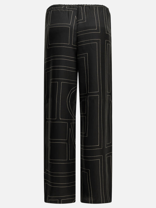 Toteme "Monogram" Casual Pants Black