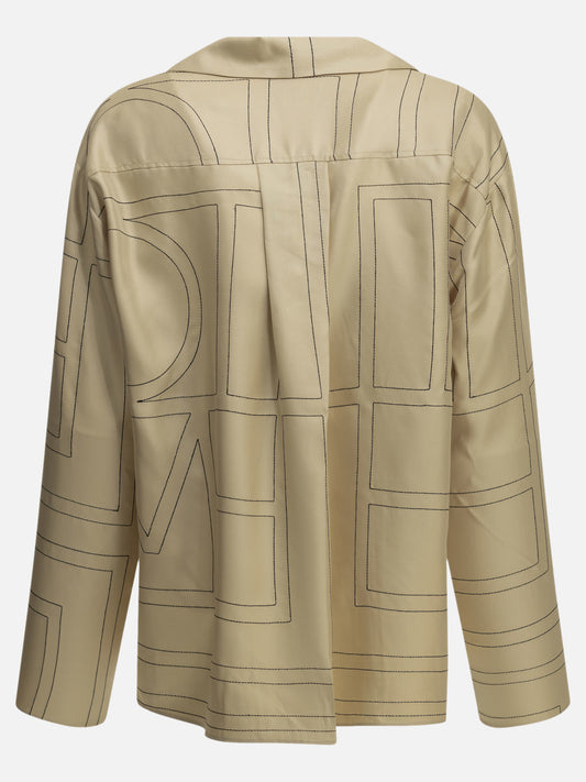 Toteme "Monogram" Casual Shirt Beige