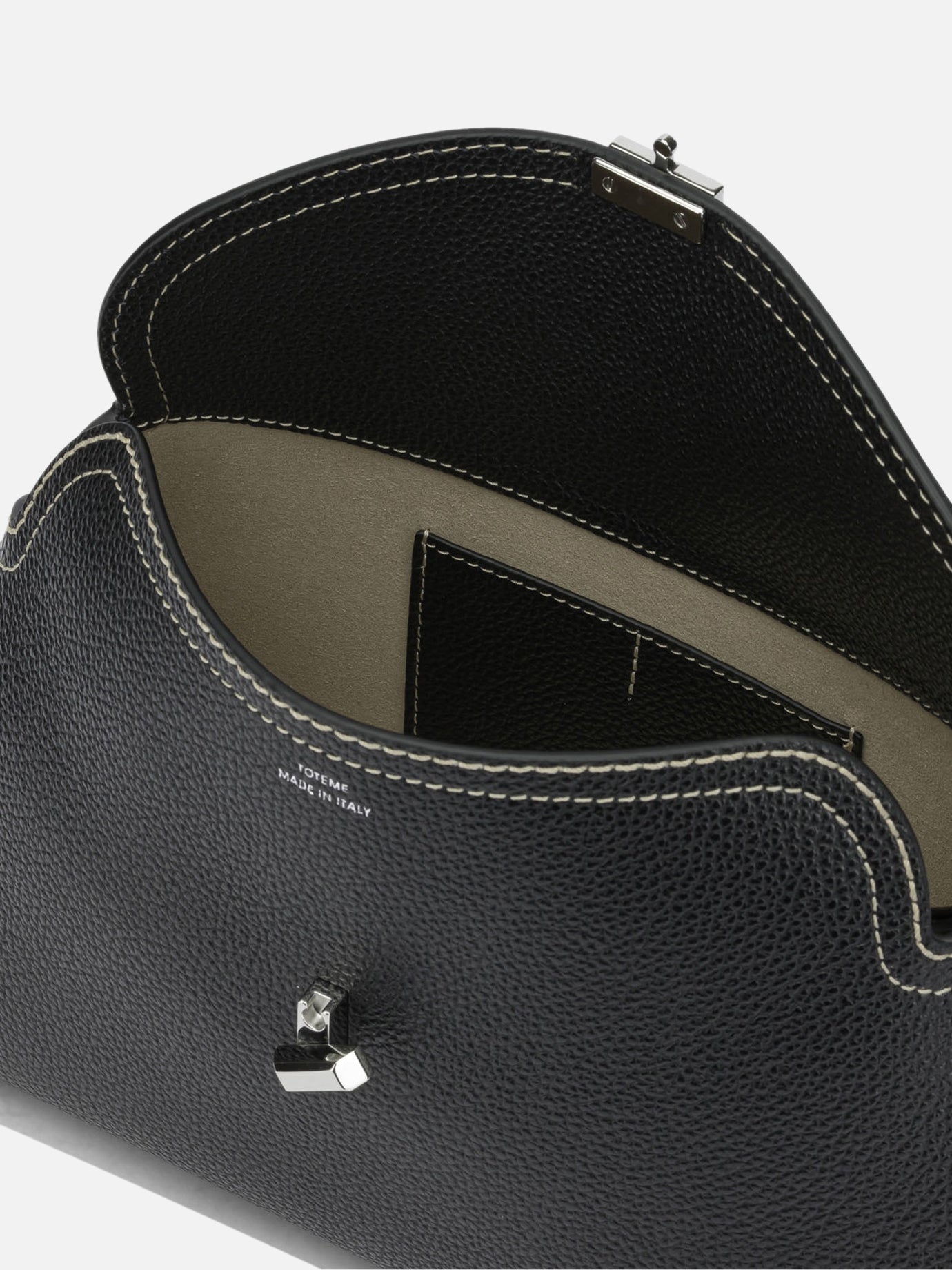 Pouch 100% cow leather - Lining: 60% polyurethane 40% polyamide Black - Toteme Women | PDP | VIETTI Online Store | Zoom-Modal_5