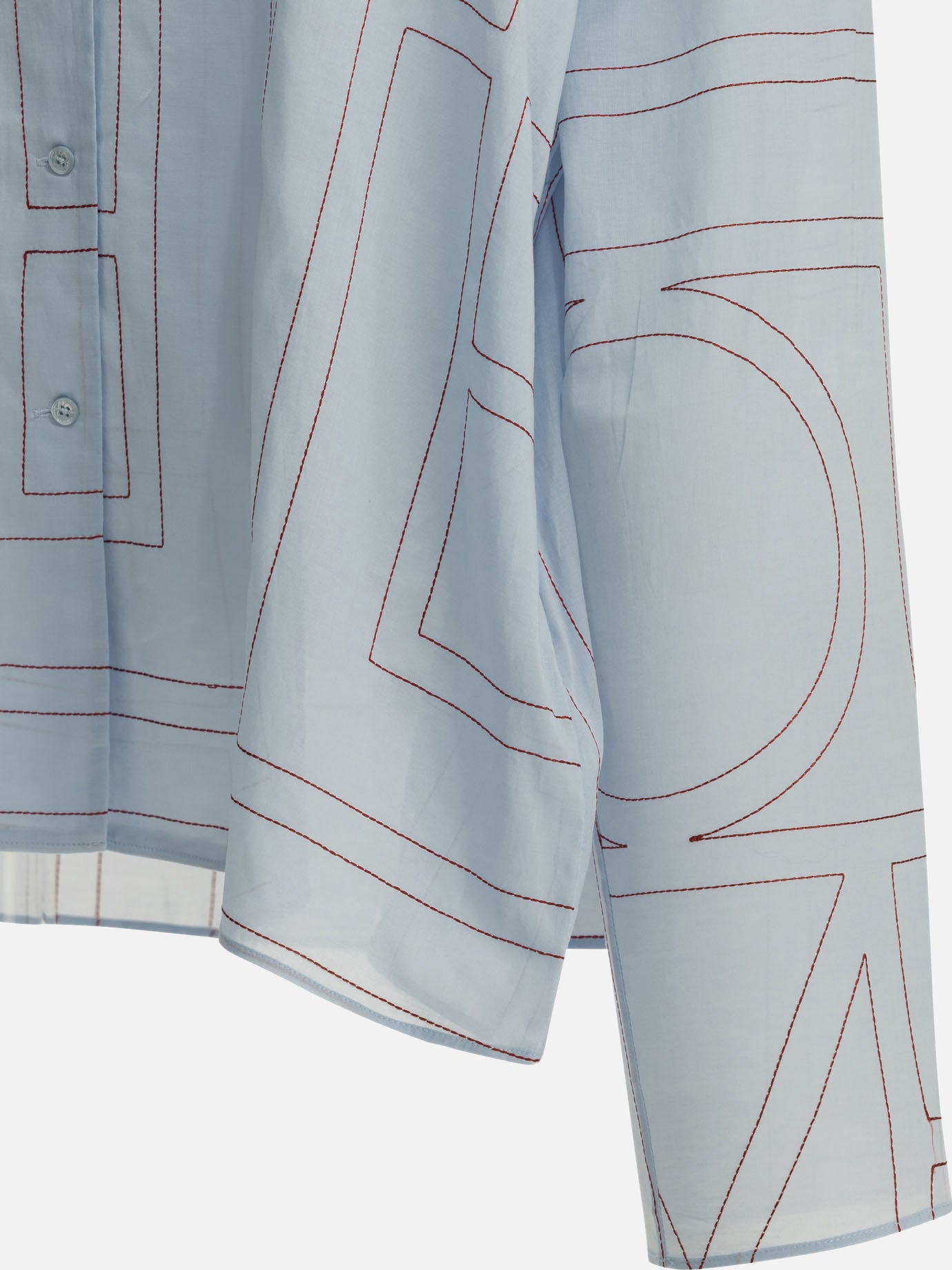 Casual shirts Embroidered Light blue - Toteme Women | PDP | VIETTI Online Store | Zoom-Modal_4