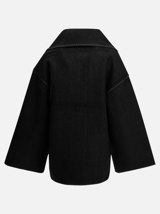 Toteme Short wool coat Black