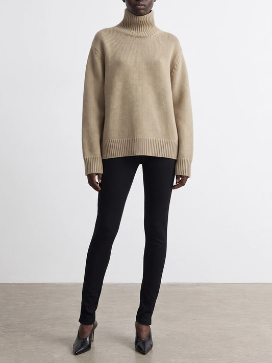 Toteme Wool Turtleneck Sweater Green