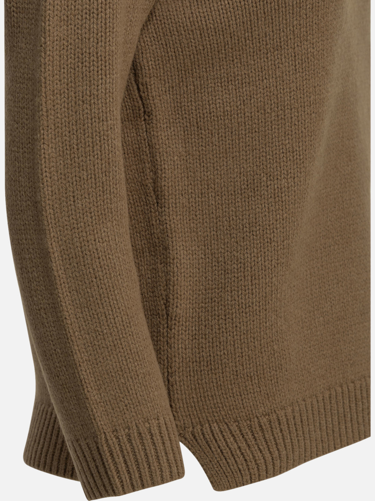 Toteme Camel-colored crew-neck sweater Brown