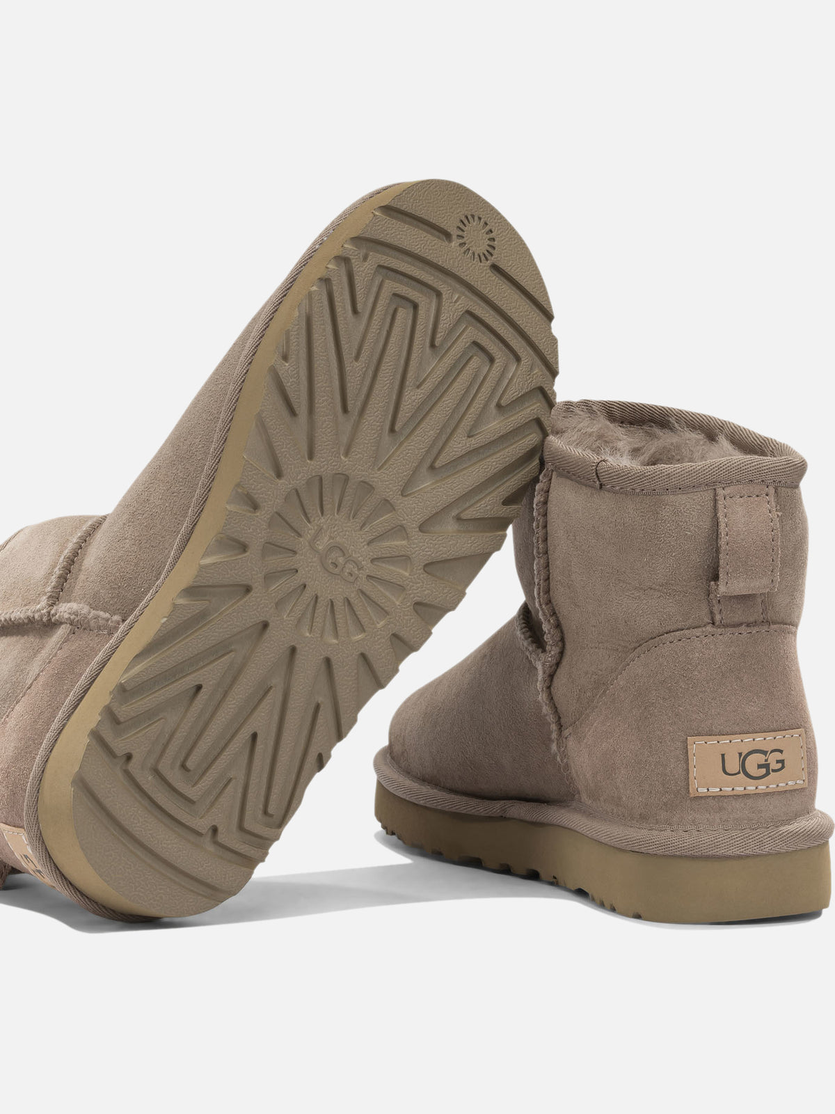 Ugg "Classic Mini II" Pull-On Ankle Boots Beige
