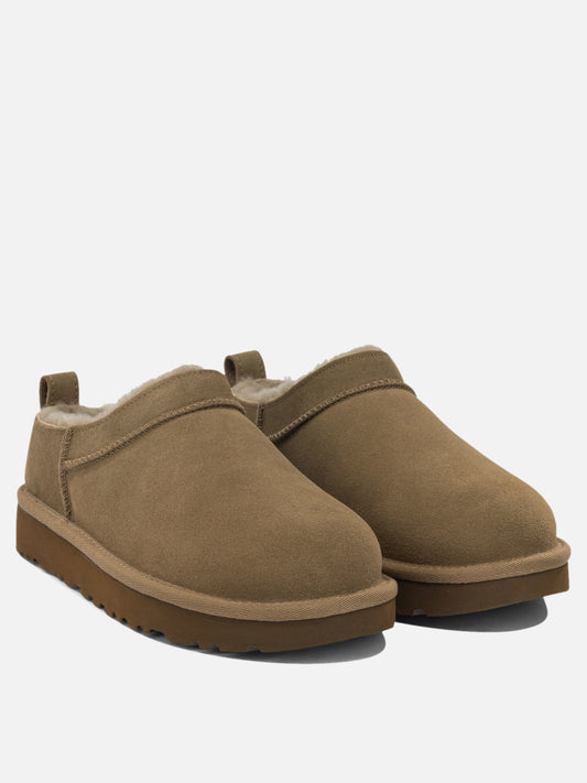 Ugg "Classic Micro" Pull-On Ankle Boots Brown