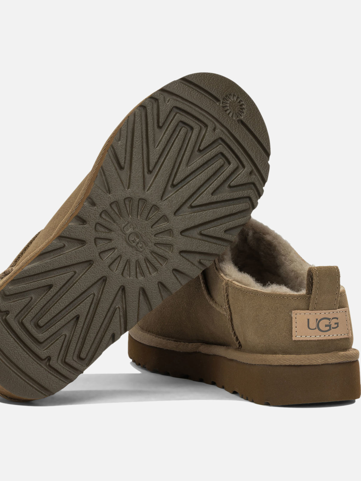 Ugg "Classic Micro" Pull-On Ankle Boots Brown