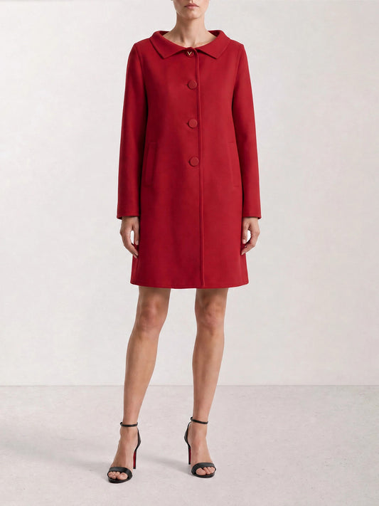 Long coats Solid colour Red - Valentino Women | PLP | VIETTI Online Store | 2